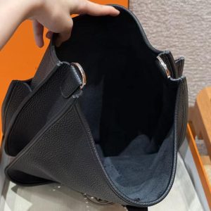 Hermes Evelyne 33 CM Bag Handmade In Taurillon Clemence Leather Sliver Hardware 89 Nior - Image 14