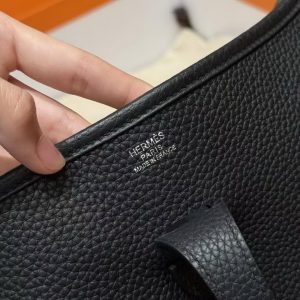 Hermes Evelyne 33 CM Bag Handmade In Taurillon Clemence Leather Sliver Hardware 89 Nior - Image 12