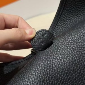 Hermes Evelyne 33 CM Bag Handmade In Taurillon Clemence Leather Sliver Hardware 89 Nior - Image 11