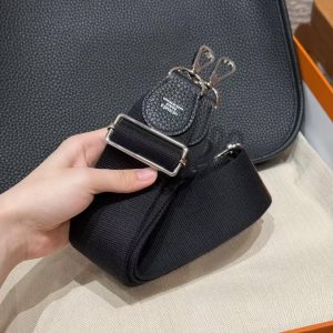 Hermes Evelyne 33 CM Bag Handmade In Taurillon Clemence Leather Sliver Hardware 89 Nior - Image 10
