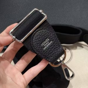 Hermes Evelyne 33 CM Bag Handmade In Taurillon Clemence Leather Sliver Hardware 89 Nior - Image 9