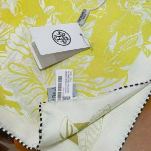 Hermes Flamingo Party Tattoo Double Face Scarf 90 100% H902898S 01 - Image 13