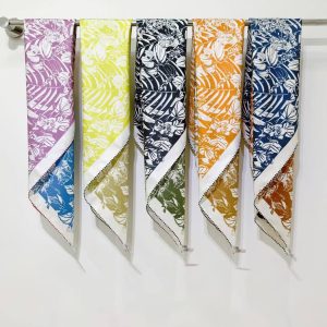 Hermes Flamingo Party Tattoo Double Face Scarf 90 100% H902898S 01 - Image 4