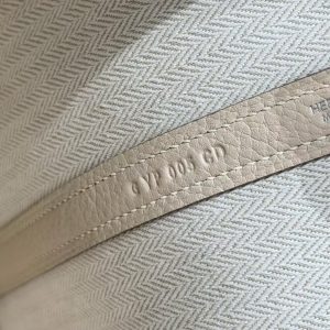 Hermes Garden Party 30 Bag Handmade In Negonda Calfskin Leather Silver Hardware 10 Craie - Image 15