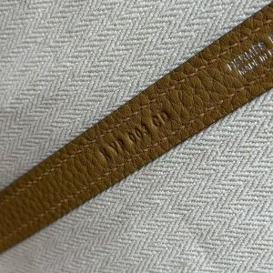 Hermes Garden Party 30 Bag Handmade In Negonda Calfskin Leather Silver Hardware 2S Sesame - Image 13