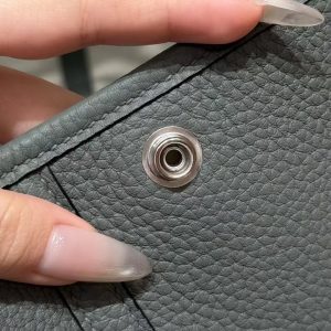 Hermes Garden Party 30 Bag Handmade In Negonda Calfskin Leather Silver Hardware 63 Vert Amanda - Image 7