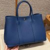 Hermes Garden Party 30 Bag Handmade In Negonda Calfskin Leather Silver Hardware 73 Bluesaphir