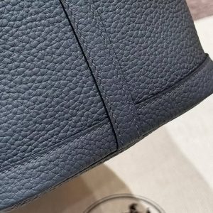 Hermes Garden Party 30 Bag Handmade In Vache Country Calfskin Leather Silver Hardware 85 Ardoise - Image 8