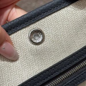 Hermes Garden Party 30 Bag Handmade In Vache Country Calfskin Leather Silver Hardware 85 Ardoise - Image 7