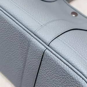 Hermes Garden Party 30 Bag Handmade In Negonda Calfskin Leather Silver Hardware P0 Girs Pantin - Image 13