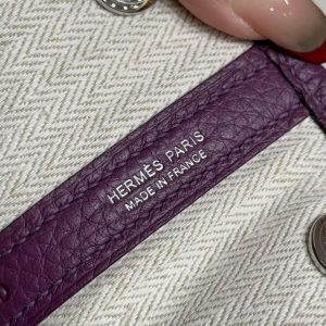 Hermes Garden Party 30 Bag Handmade In Vache Country Calfskin Leather Silver Hardware P9 Anemone - Image 9