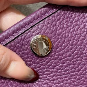 Hermes Garden Party 30 Bag Handmade In Vache Country Calfskin Leather Silver Hardware P9 Anemone - Image 7