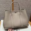 Hermes Garden Party 30 Bag Handmade In Vache Country Calfskin Leather Silver Hardware S2 Trench