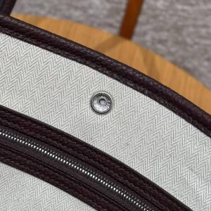 Hermes Garden Party 36 Bag Handmade In Vache Country Calfskin Leather Silver Hardware 0G Rouge Sellier - Image 7