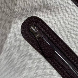 Hermes Garden Party 36 Bag Handmade In Vache Country Calfskin Leather Silver Hardware 0G Rouge Sellier - Image 6