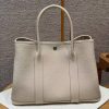 Hermes Garden Party 36 Bag Handmade In Vache Country Calfskin Leather Silver Hardware 10 Craie