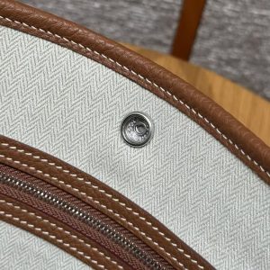 Hermes Garden Party 36 Bag Handmade In Vache Country Calfskin Leather Silver Hardware 37 Gold - Image 16