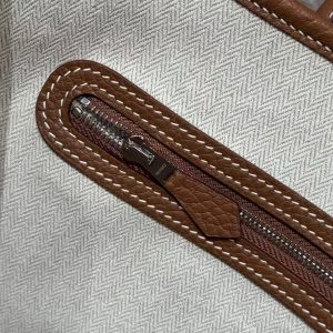 Hermes Garden Party 36 Bag Handmade In Vache Country Calfskin Leather Silver Hardware 37 Gold - Image 15
