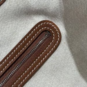 Hermes Garden Party 36 Bag Handmade In Vache Country Calfskin Leather Silver Hardware 37 Gold - Image 14