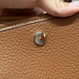 Hermes Garden Party 36 Bag Handmade In Vache Country Calfskin Leather Silver Hardware 37 Gold - Image 12