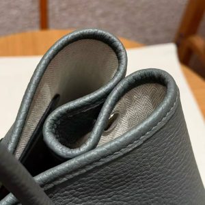 Hermes Garden Party 36 Bag Handmade In Vache Country Calfskin Leather Silver Hardware 63 Vert Amanda - Image 7