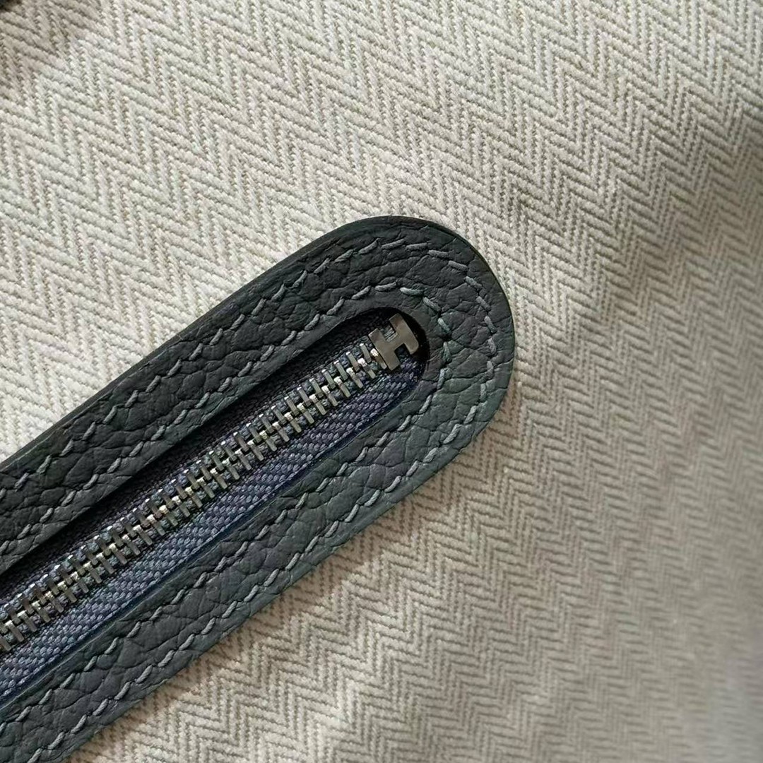 Hermes Garden Party 36 Bag Handmade In Vache Country Calfskin Leather Silver Hardware 63 Vert Amanda - Image 3