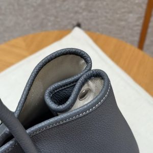 Hermes Garden Party 36 Bag Handmade In Negonda Calfskin Leather Silver Hardware 85 Ardoise - Image 7