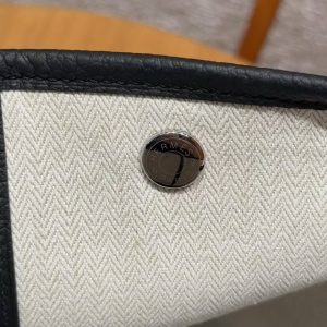 Hermes Garden Party 36 Bag Handmade In Vache Country Calfskin Leather Silver Hardware 89 Noir - Image 6