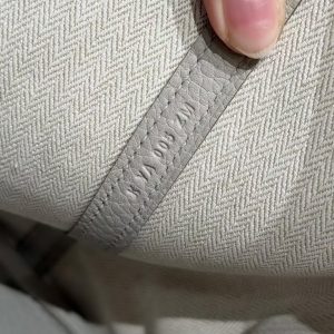Hermes Garden Party 36 Bag Handmade In Vache Country Calfskin Leather Silver Hardware 8L Beton - Image 10