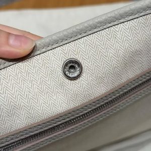 Hermes Garden Party 36 Bag Handmade In Vache Country Calfskin Leather Silver Hardware 8L Beton - Image 7