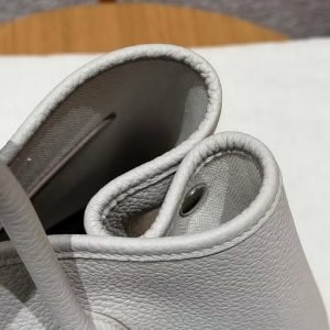 Hermes Garden Party 36 Bag Handmade In Vache Country Calfskin Leather Silver Hardware 8L Beton - Image 5