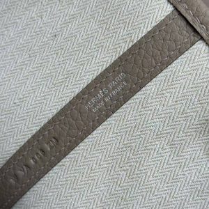 Hermes Garden Party 36 Bag Handmade In Vache Country Calfskin Leather Silver Hardware M8 Girs Asphalted - Image 11