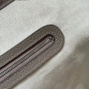Hermes Garden Party 36 Bag Handmade In Vache Country Calfskin Leather Silver Hardware M8 Girs Asphalted - Image 3