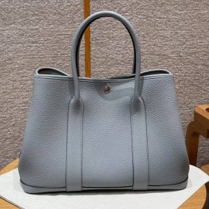 Hermes Garden Party 36 Bag Handmade In Vache Country Calfskin Leather Silver Hardware P0 Girs Pantin
