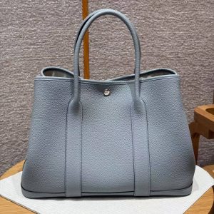 Hermes Garden Party 36 Bag Handmade In Vache Country Calfskin Leather Silver Hardware P0 Girs Pantin - Image 2