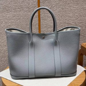 Hermes Garden Party 36 Bag Handmade In Vache Country Calfskin Leather Silver Hardware P0 Girs Pantin - Image 10