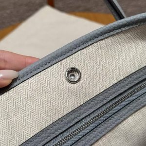Hermes Garden Party 36 Bag Handmade In Vache Country Calfskin Leather Silver Hardware P0 Girs Pantin - Image 4
