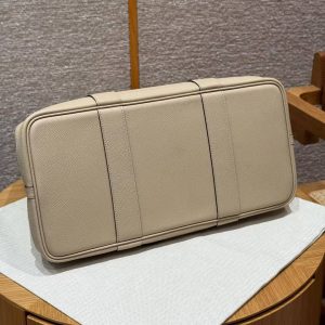 Hermes Garden Party 36 Bag Handmade In Epsom Calfskin Leather Silver Hardware S2 Trench - Image 16