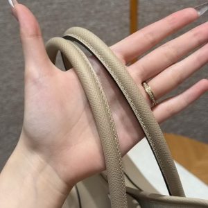Hermes Garden Party 36 Bag Handmade In Epsom Calfskin Leather Silver Hardware S2 Trench - Image 9