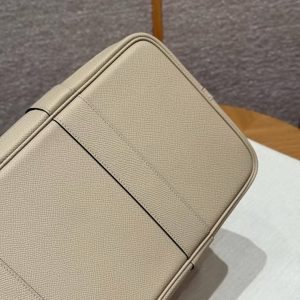 Hermes Garden Party 36 Bag Handmade In Epsom Calfskin Leather Silver Hardware S2 Trench - Image 7
