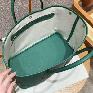 Hermes Garden Party 36 Bag Handmade In Vache Country Calfskin Leather Silver Hardware U4 Vert Vertigo - Image 13