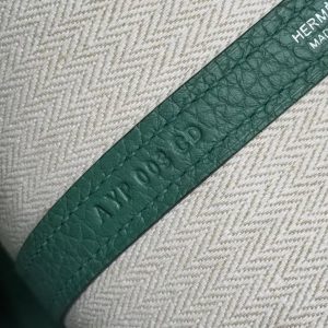 Hermes Garden Party 36 Bag Handmade In Vache Country Calfskin Leather Silver Hardware U4 Vert Vertigo - Image 3