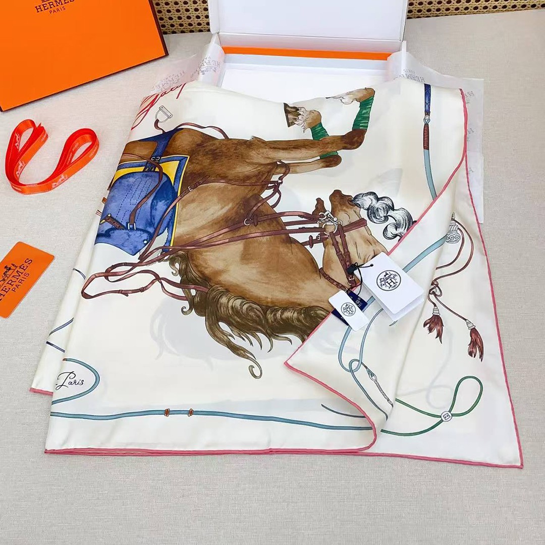 Hermes Grand Galop Scarf 90 100% H004311S 06 - Image 2