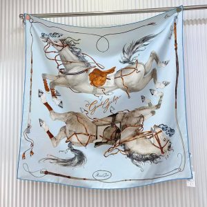 Hermes Grand Galop Scarf 90 100% H004311S 06 - Image 15