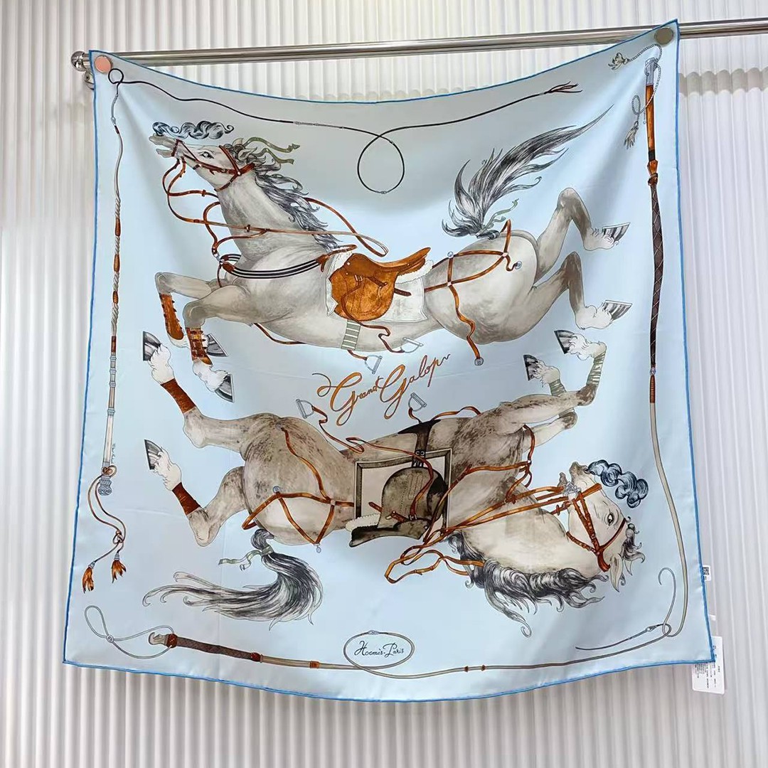 Hermes Grand Galop Scarf 90 100% H004311S 06 - Image 15