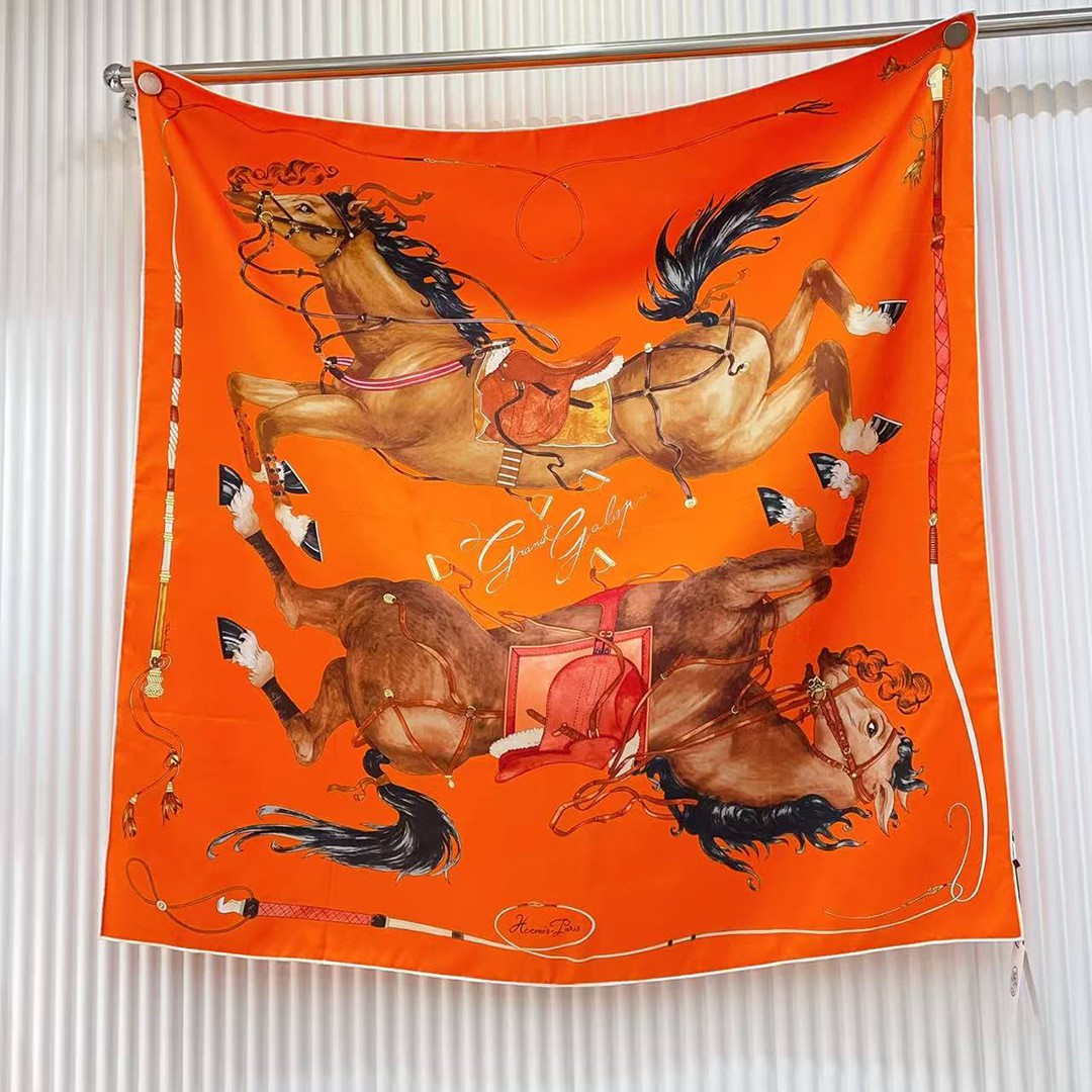 Hermes Grand Galop Scarf 90 100% H004311S 06 - Image 11