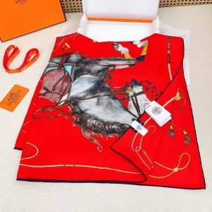 Hermes Grand Galop Scarf 90 100% H004311S 06 - Image 10