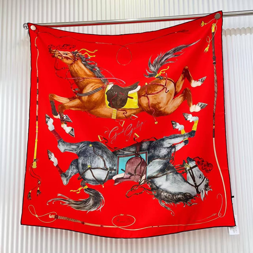Hermes Grand Galop Scarf 90 100% H004311S 06 - Image 9