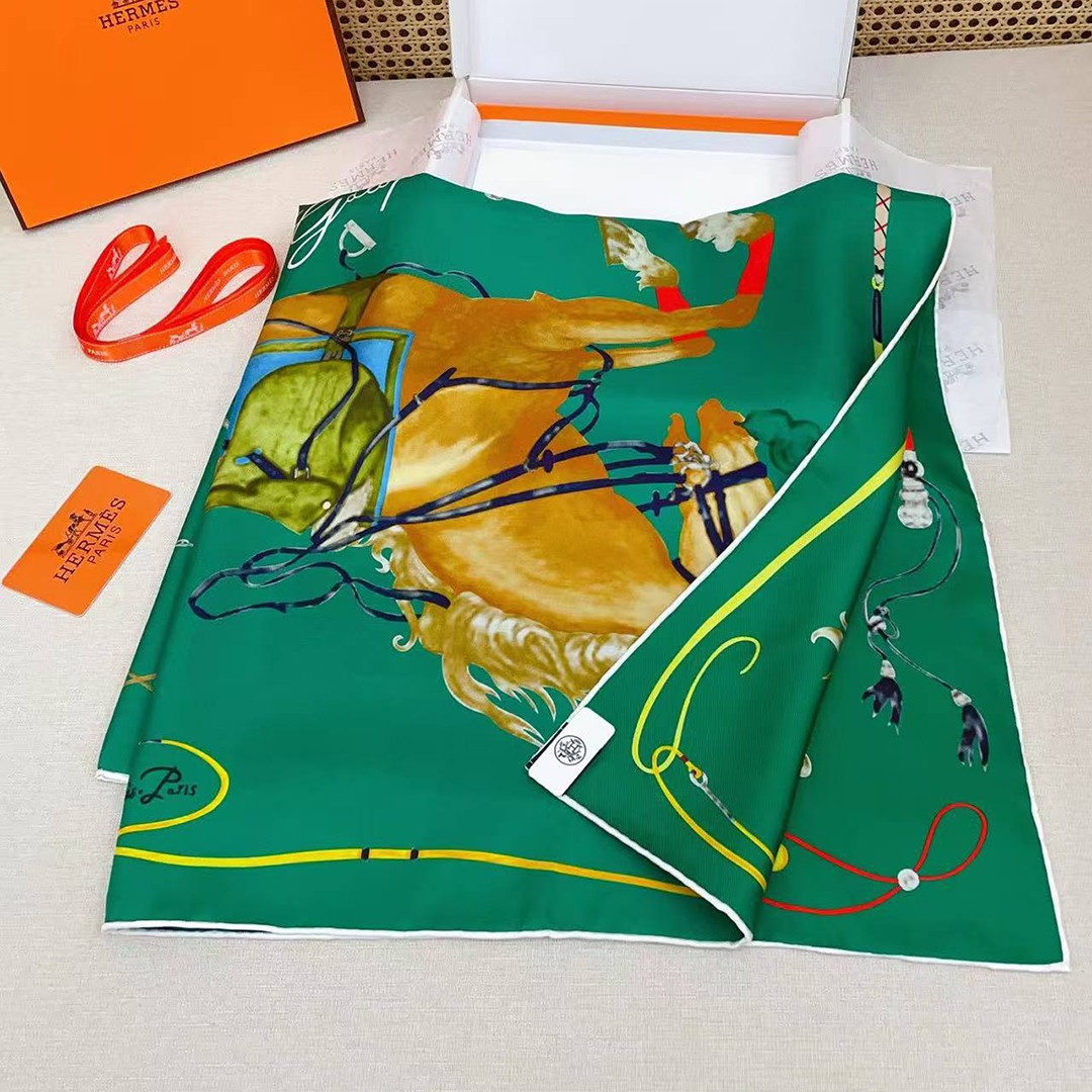 Hermes Grand Galop Scarf 90 100% H004311S 06 - Image 8