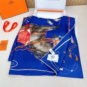Hermes Grand Galop Scarf 90 100% H004311S 06 - Image 6